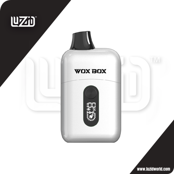 A close-up of the Luzid Wox Box, highlighting its premium build and refined design