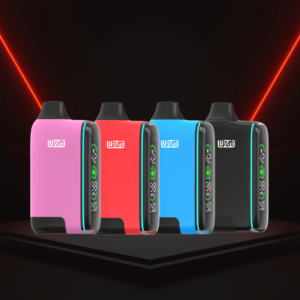 Luzid Secret Pulse vaping devices in black, red, pink, and blue colors, displayed side by side