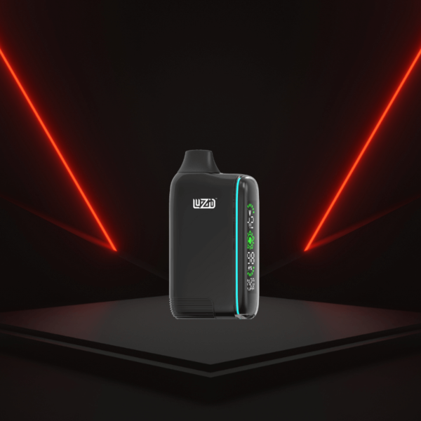 Luzid Secret Pulse vaping device in black color with an illuminated display.